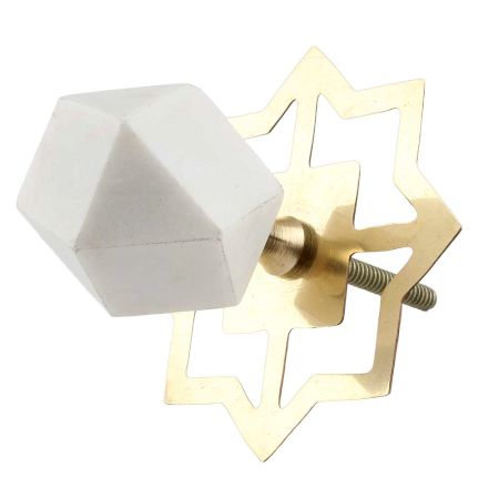 Hexagon Stone Cabinet Knobs